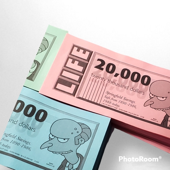 The Simpsons Game of Life 2004 - Replacement Money - Insurance - Game Cards - Picture 4 of 8